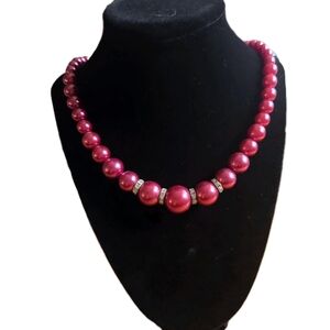 Elegant Pink Pearl Necklace